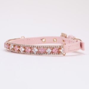 Dimond style Pink Dog Collar